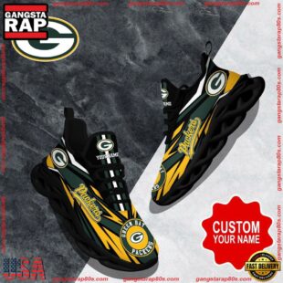 NFL Max Soul Shoes, Green Bay Packers Clunky Shoes Custom Custom Name Football