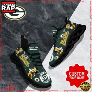 NFL Max Soul Shoes, Green Bay Packers Clunky Shoes Custom Name For Fans Christmas