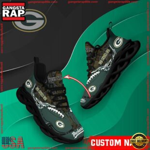 NFL Max Soul Shoes, Green Bay Packers Clunky Shoes Custom Name