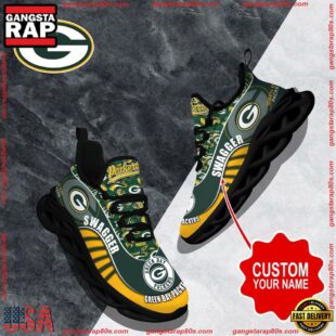 NFL Max Soul Shoes, Green Bay Packers Clunky Shoes Sport Custom Name Football