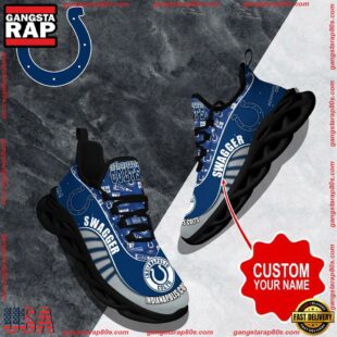 NFL Max Soul Shoes, Indianapolis Colts Clunky Shoes Sport Custom Name Football