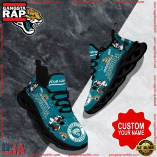 NFL Max Soul Shoes, Jacksonville Jaguars Clunky Shoes Custom Name For Fans Christmas