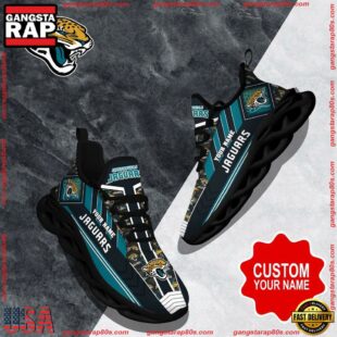 NFL Max Soul Shoes, Jacksonville Jaguars Clunky Shoes Logo Custom Name Nfl