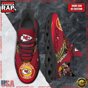 NFL Max Soul Shoes, Kansas City Chiefs Clunky Shoes Custom For Fans