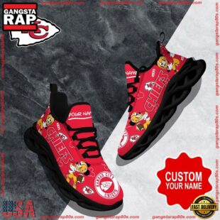 NFL Max Soul Shoes, Kansas City Chiefs Clunky Shoes Custom Name For Fans Christmas