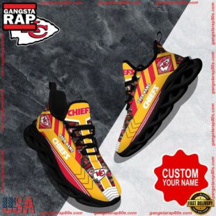 NFL Max Soul Shoes, Kansas City Chiefs Clunky Shoes Logo Custom Name Nfl