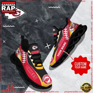 NFL Max Soul Shoes, Kansas City Chiefs Shoes Custom Nfl Sport Loves