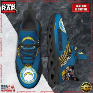 NFL Max Soul Shoes, Los Angeles Chargers Clunky Shoes Custom For Fans