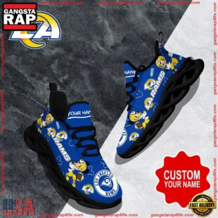 NFL Max Soul Shoes, Los Angeles Rams Clunky Shoes Custom Name For Fans Christmas