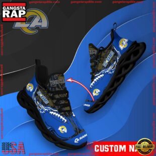 NFL Max Soul Shoes, Los Angeles Rams Clunky Shoes Custom Name