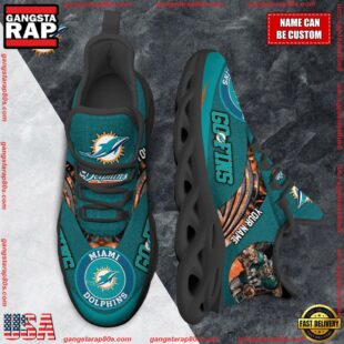 NFL Max Soul Shoes, Miami Dolphins Clunky Shoes Custom For Fans