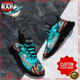 NFL Max Soul Shoes, Miami Dolphins Clunky Shoes Custom Gift Women And Men