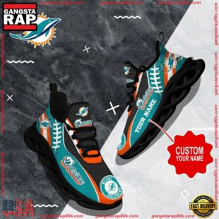 NFL Max Soul Shoes, Miami Dolphins Shoes Custom Nfl Sport Loves