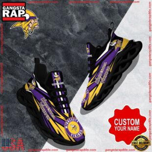 NFL Max Soul Shoes, Minnesota Vikings Clunky Shoes Custom Custom Name Football