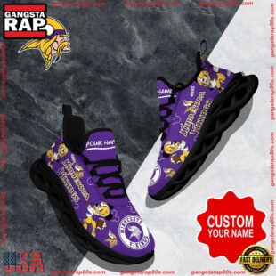 NFL Max Soul Shoes, Minnesota Vikings Clunky Shoes Custom Name For Fans Christmas