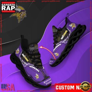 NFL Max Soul Shoes, Minnesota Vikings Clunky Shoes Custom Name