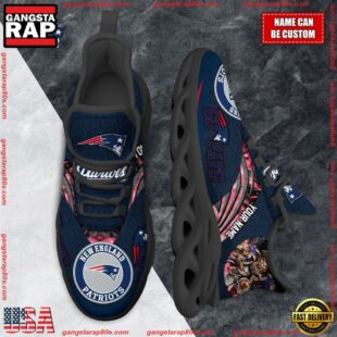 NFL Max Soul Shoes, New England Patriots Clunky Shoes Custom For Fans