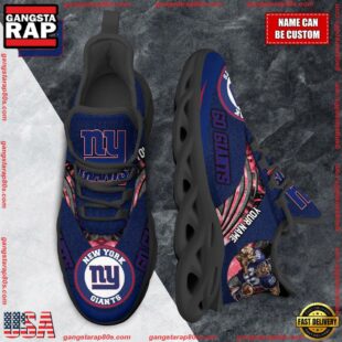 NFL Max Soul Shoes, New York Giants Clunky Shoes Custom For Fans