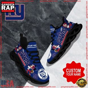 NFL Max Soul Shoes, New York Giants Clunky Shoes Custom Name For Fans Christmas