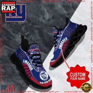 NFL Max Soul Shoes, New York Giants Clunky Shoes Sport Custom Name Football