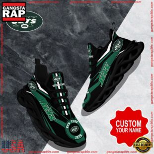 NFL Max Soul Shoes, New York Jets Clunky Shoes Custom Custom Name Football