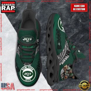 NFL Max Soul Shoes, New York Jets Clunky Shoes Custom For Fans