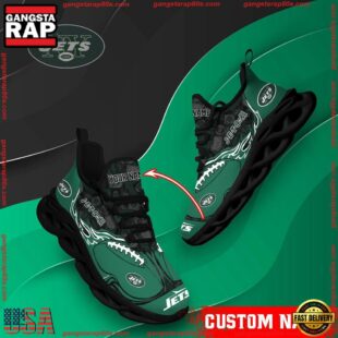 NFL Max Soul Shoes, New York Jets Clunky Shoes Custom Name