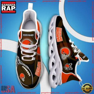 NFL Max Soul Shoes, Nfl Cleveland Browns White C Shoes For Fans