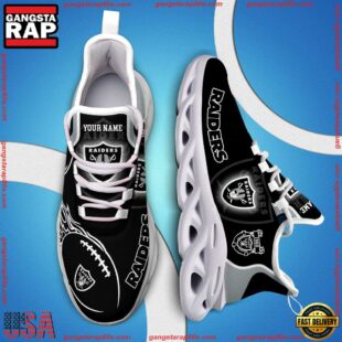 NFL Max Soul Shoes, Nfl Las Vegas Raiders White C Shoes For Fans