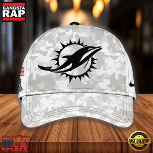 NFL Miami Dolphins Camo 2024 Salute to Service Baseball Cap