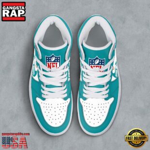 NFL Miami Dolphins Grunge Style Custom Air Jordan 1 Shoes