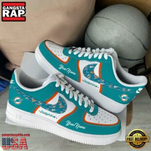 NFL Miami Dolphins Logo Team Limited Edition New Design Custom Air Force 1 Shoes