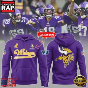 NFL Minnesota Vikings New Design Logo Team Custom Hoodie