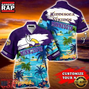 NFL Minnesota Vikings Summer Button Up Hawaii Shirt