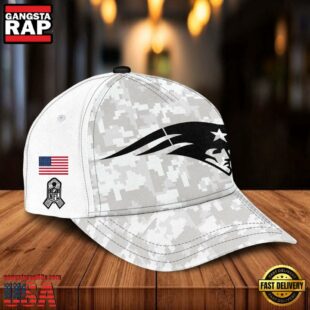 NFL New England Patriots Camo 2024 Salute to Service Baseball Cap