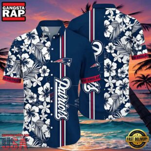 NFL New England Patriots Hawaiian Shirt Floral Pattern