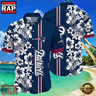 NFL New England Patriots Hawaiian Shirt Floral Pattern