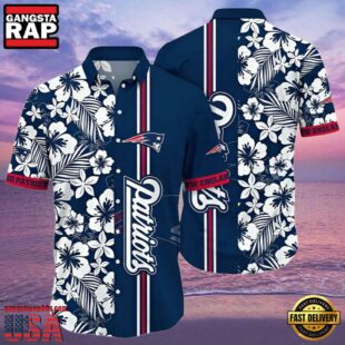 NFL New England Patriots Hawaiian Shirt Floral Pattern