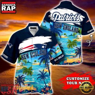 NFL New England Patriots Summer Button Up Hawaii Shirt