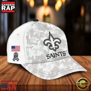 NFL New Orleans Saints Camo 2024 Salute to Service Baseball Cap