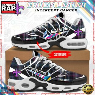 NFL New Orleans Saints Crucial Catch Intercept Cancer Air Max Plus Shoes Sneaker