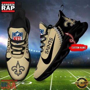 NFL New Orleans Saints Football Team Design Max Soul Shoes, Football New Sneaker Shoes