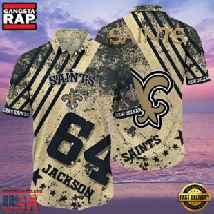 NFL New Orleans Saints Hawaiian Shirt Custom Name And Number