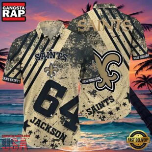 NFL New Orleans Saints Hawaiian Shirt Custom Name And Number