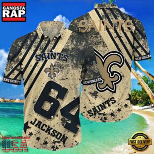 NFL New Orleans Saints Hawaiian Shirt Custom Name And Number