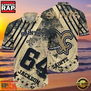 NFL New Orleans Saints Hawaiian Shirt Custom Name And Number