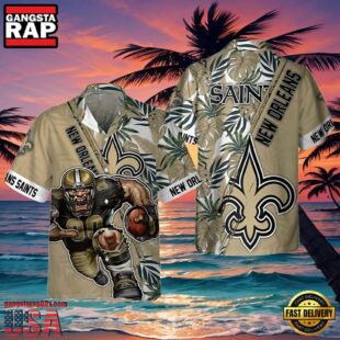 NFL New Orleans Saints Hawaiian Shirt For Sale Tropical Warrior