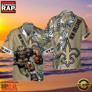 NFL New Orleans Saints Hawaiian Shirt For Sale Tropical Warrior