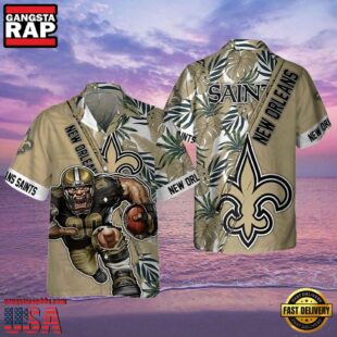 NFL New Orleans Saints Hawaiian Shirt For Sale Tropical Warrior