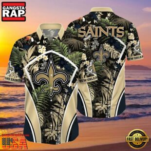 NFL New Orleans Saints Hawaiian Shirt Tropical Paradise